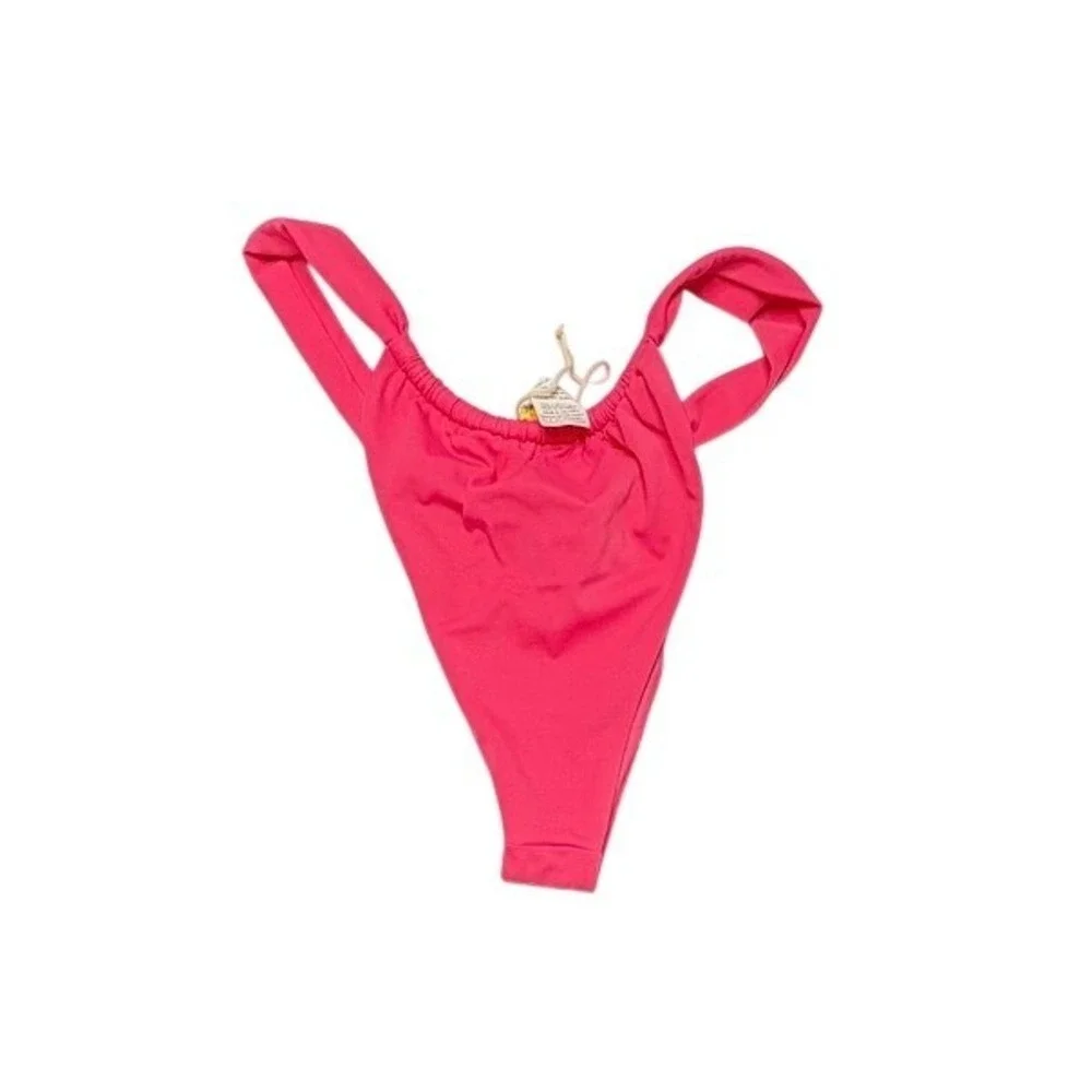 Agua Bendita Elsa Luau Bikini Bottom XL Pink Brazialian Vacation Swimwear‎ NWT